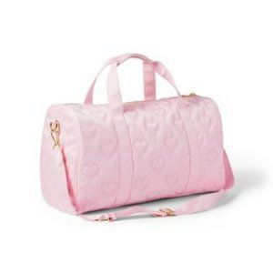 QUILTED HEARTS DUFFEL BAG STONEY CLOVER LANE X TARGET NWT! - Light Pink